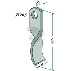 Twisted knife, Fits: Cosma