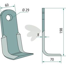 Angle knife