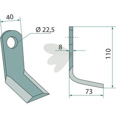 Y-tine for Willibald hole 22.5mm