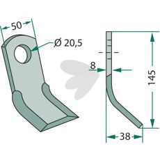 Y-tine for Cosma hole 20.5mm