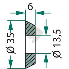 Washer  35x6x 13.5 mm