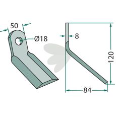 Y-tine for Dragone hole 18mm