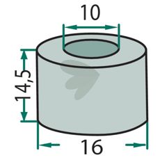 Bushing 10 X 16 X 14.5 Mm