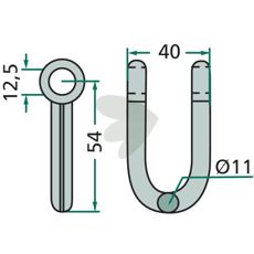 Shackle for Dücker 40mm