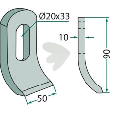 Beater 190mm hole 26mm T40005143R