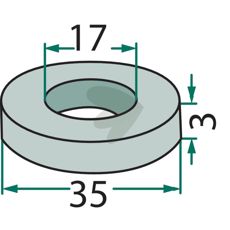 Washer 17X35X3mm
