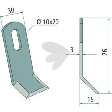 Y-groove Fischer hole 10X20mm
