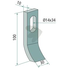 Y-groove Gilbers hole 14X34mm