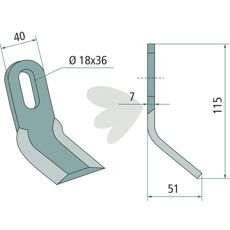 Y-groove Zampini hole 18X36mm