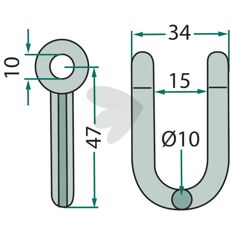 Shackle Fischer 34mm