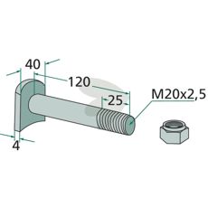 Screw with nut - 22495014