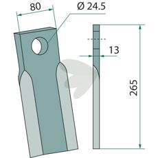 Knife 13X24.5X80