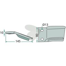 Right replacement blade
