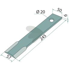 Knife straight - 325-92-625