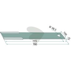 Knife straight - H401-040