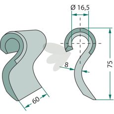 Impact knife Type MS-R
