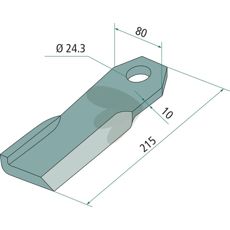 Impact knife Humus hole 24.3 mm