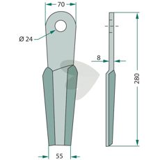 Impact knife right - 101880
