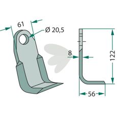 Angle knife