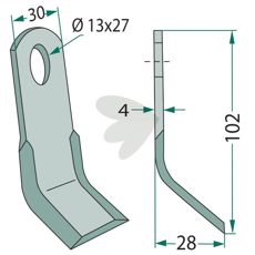 Y-cutter Peruzzo hole 13X27mm