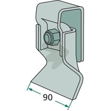 Cutter with bracket and screw