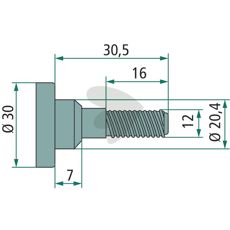 Knife screw M12x1.75x30.5 mm