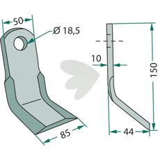 Y-cutter Lagarde hole 18.5mm