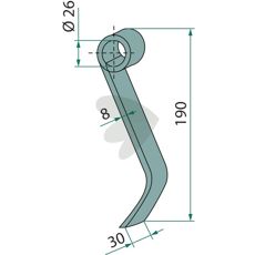 Knife 190X30mm Kverneland - T40005143R