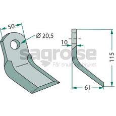Y-knife Maschio hole 20.5mm