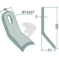 Y-knife Rasant, Mulag, Votex hole 13X27mm