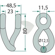 Shackle Mulag 48.5mm