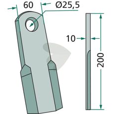 Knife straight - 6060002