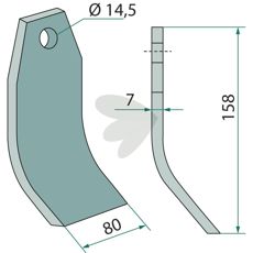 Cutting knife Nobili hole 14.5mm