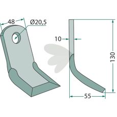 Y-knife Nobili, Kuhn hole 20.5mm