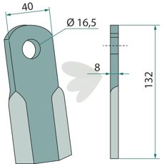 Knife 8X16, 5X40