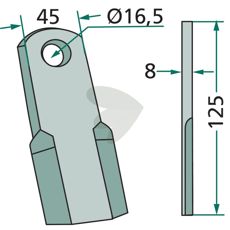 Knife 8X16, 5X45