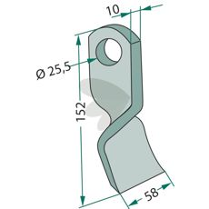 Twisted knife, Fits: Orsi