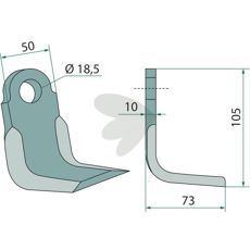 Angle knife