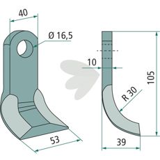 Y-blade Mtthing, Palladino hole 16.5mm