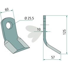 Y-blade Quivogne hole 25.5mm
