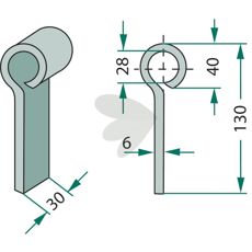 Middle shackle