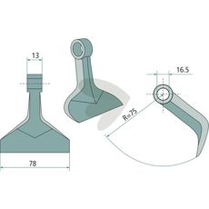 Breaker hammer 16.5 mm 19202652