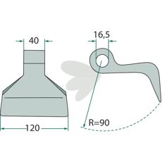 Breaker hammer 16.5 mm 119533