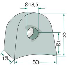 Bracket 55X50X18, 5