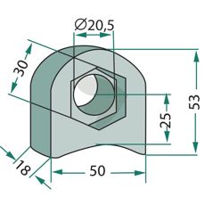 Bracket 50X53X20, 5