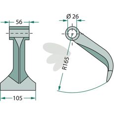 Breaker hammer 26 mm 111190000
