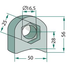 Bracket 56X50X25X16, 5