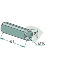 Bushing beater Mulag etc. 24X61mm hole 16mm