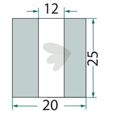Bushing beater Rousseau, etc. 20X25mm hole 12mm