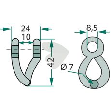 Shackle Rousseau 24mm